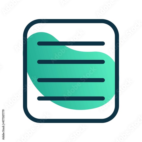 Justify ALine Line Bubble Gradient Vector Icon Design