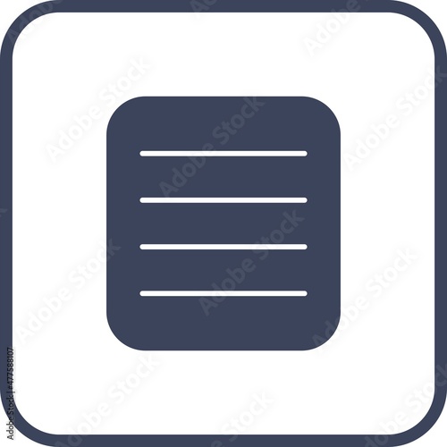 Justify ALine Glyph Round Corner Vector Icon Design