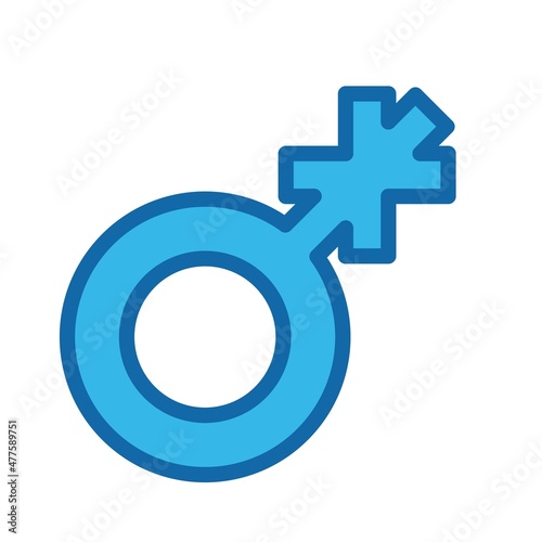  Queer Line Filled Blue Vector Icon Design