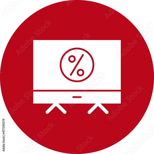 Discount Glyph Circle Vector Icon Design