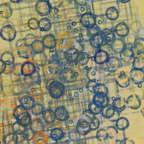 Minimalism and simplicity. Dynamic pattern. Rectangles. Vivid colors. Handmade sketch. Modern, artistic background. Layered painting. Pastel tones. 2d illustration. Tiny shapes. 