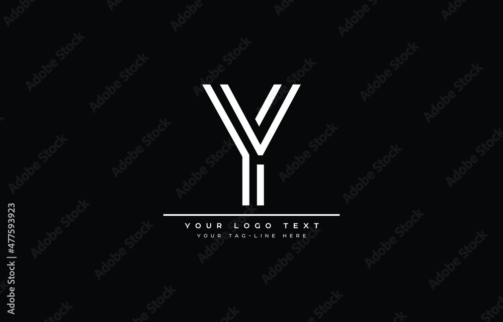Initial Y letter logo design with black background Initial Y letter logo design with black background