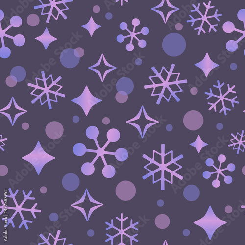 Seamless pattern with snowflakes
