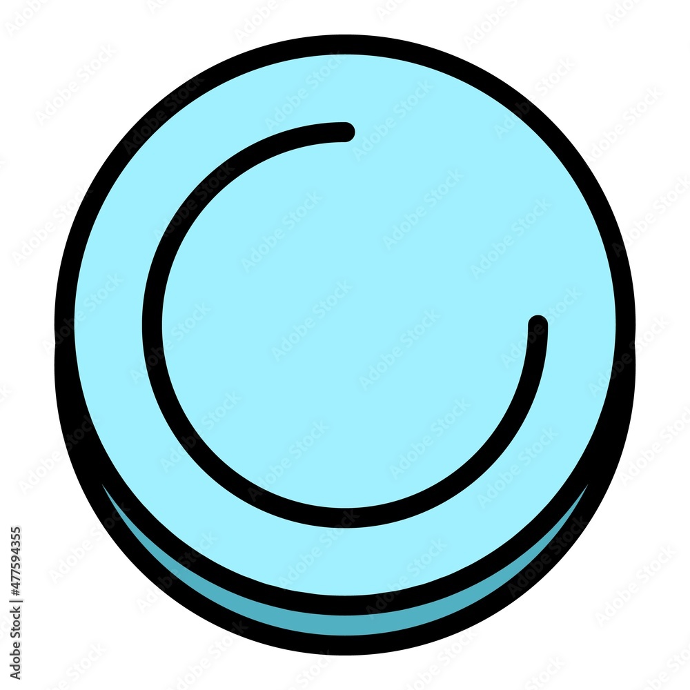 Restaurant ceramic plates icon. Outline restaurant ceramic plates vector icon color flat isolated