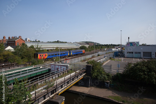 Views of the railway lines at London Road in Nottingham in the UK
