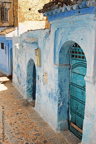 blue houses in chefchawen Morocco © ziza_za