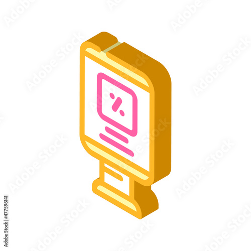 street advertising banner isometric icon vector. street advertising banner sign. isolated symbol illustration