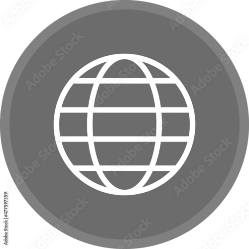 Globalization Line Circle Grey Vector Icon Design