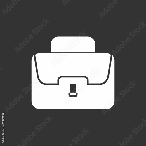 Breifcase Glyph Inverted Vector Icon Design photo