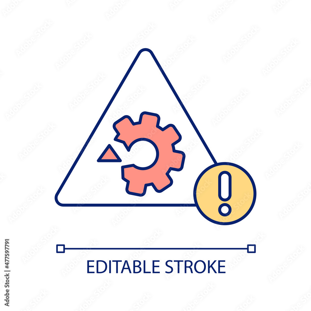 Software error correction RGB color icon. System optimization and ...