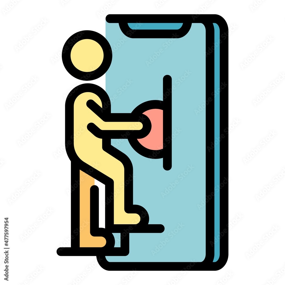 Online payment icon. Outline online payment vector icon color flat isolated Online payment icon. Outline online payment vector icon color flat isolated