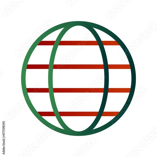 Globalization Line Gradient Vector Icon Design