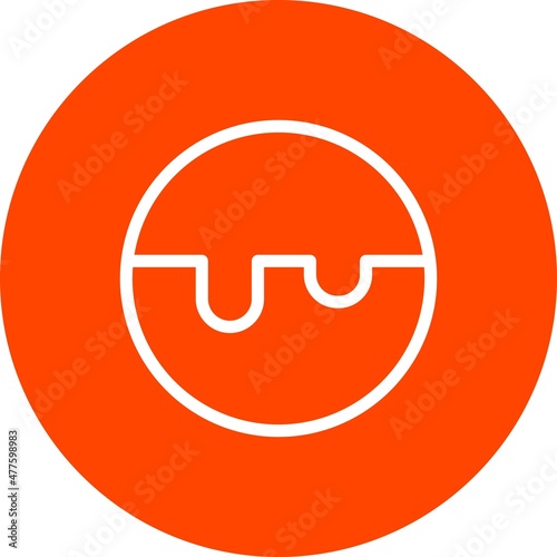 Choco Ball Line Circle Vector Icon Design