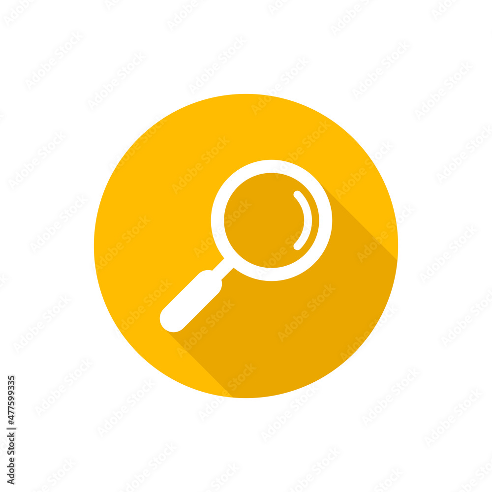 Search flat icon with shadow Search flat icon with shadow