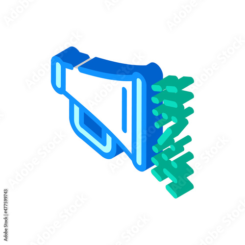 megaphone accessory for advertising isometric icon vector. megaphone accessory for advertising sign. isolated symbol illustration