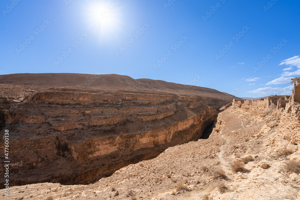 View of Mides Canyon -in western Tunisia close to Sahara - Tunisia 