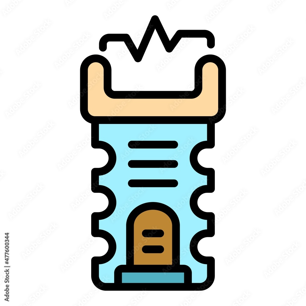 Taser attack icon. Outline taser attack vector icon color flat isolated Taser attack icon. Outline taser attack vector icon color flat isolated