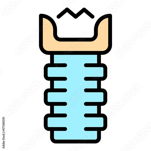 Taser electroshock icon. Outline taser electroshock vector icon color flat isolated