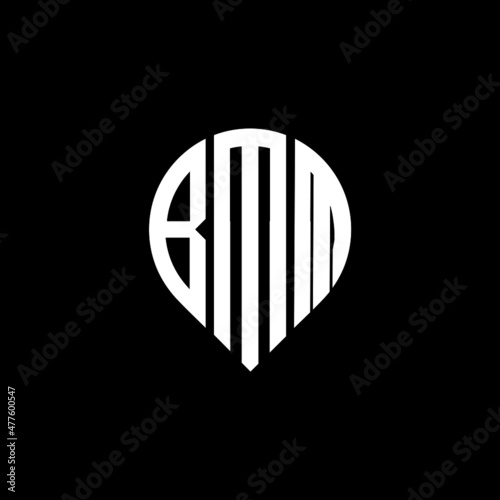 BMM letter logo design on black background. 
BMM circle letter logo design with ellipse shape.
BMM creative initials letter logo concept.BMM logo vector. 