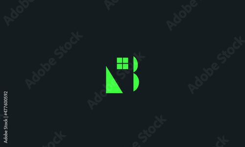 Initial letter BN uppercase modern logo design template elements. Vector