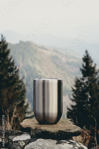 cup of tea in the mountains