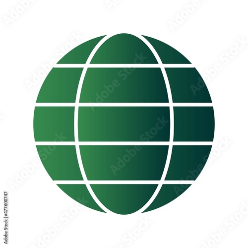 Globalization Glyph Gradient Vector Icon Design