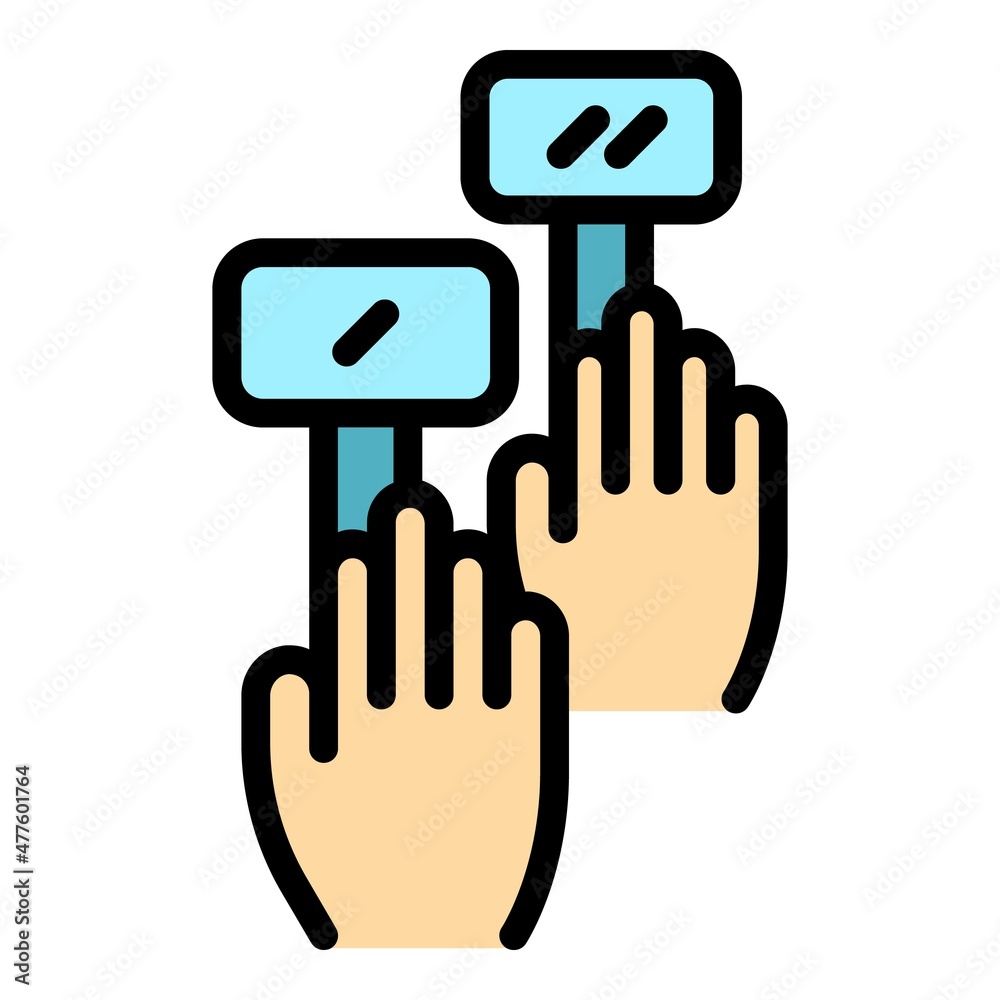 Auction bids icon. Outline auction bids vector icon color flat isolated Auction bids icon. Outline auction bids vector icon color flat isolated