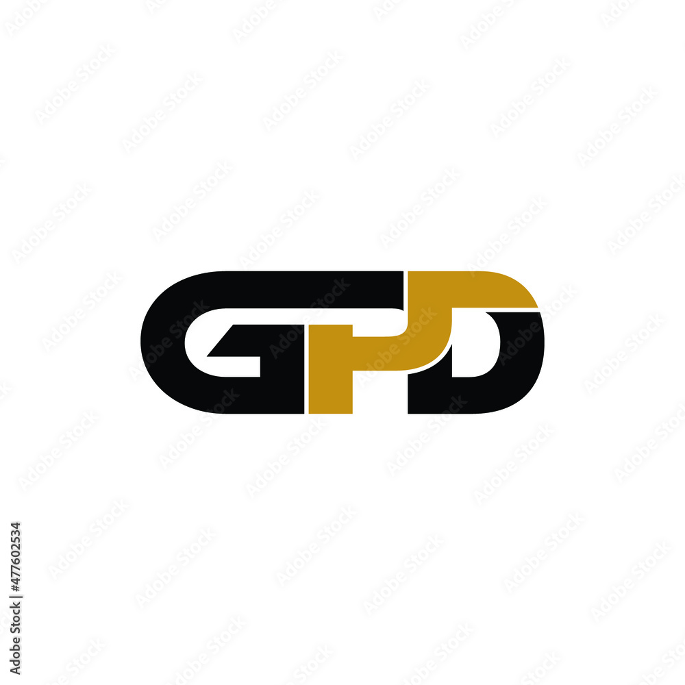 GPD letter monogram logo design vector