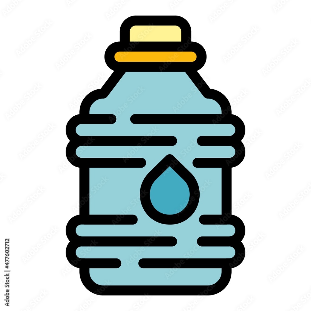 Water bottle icon. Outline water bottle vector icon color flat isolated Water bottle icon. Outline water bottle vector icon color flat isolated