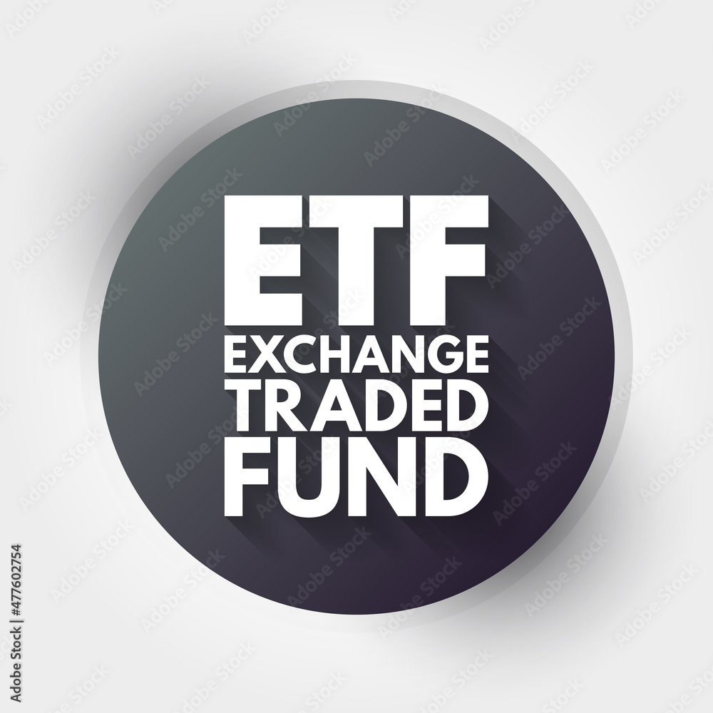 Obraz premium ETF - Exchange Traded Fund acronym, business concept background.