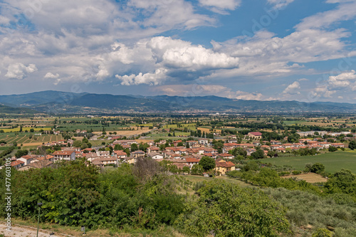 Blick über Anghiari in der Toskana in Italien