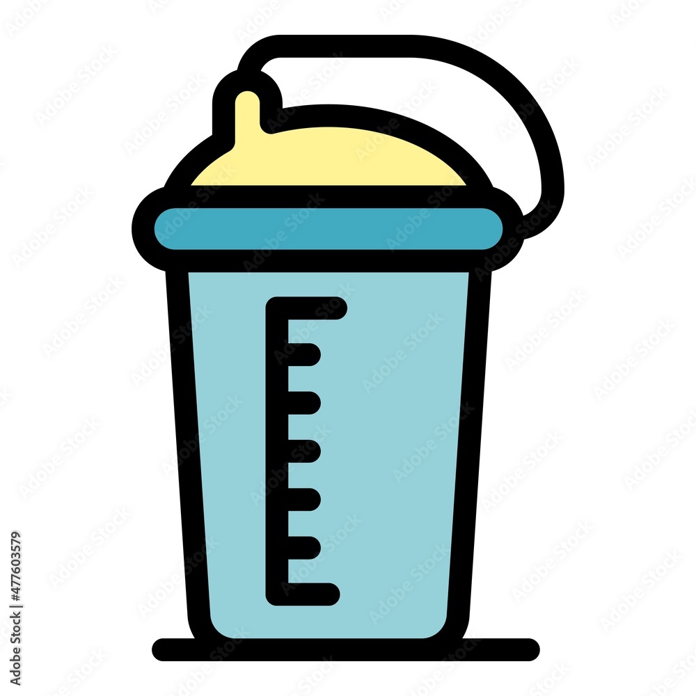 Sport shaker icon. Outline sport shaker vector icon color flat isolated Sport shaker icon. Outline sport shaker vector icon color flat isolated