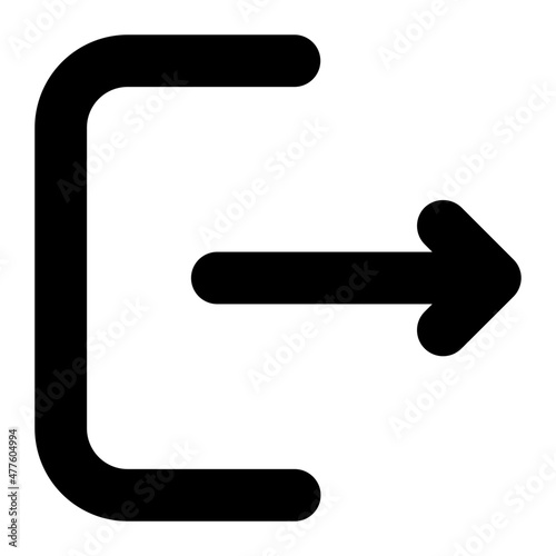 logout glyph icon