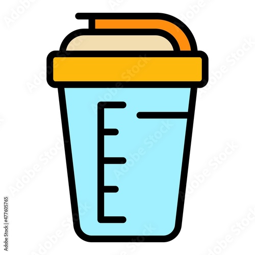 Sport shaker icon. Outline sport shaker vector icon color flat isolated