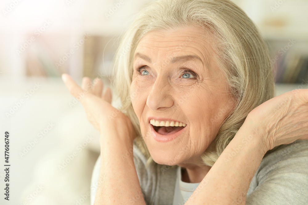 portrait of happy senior woman portrait of happy senior woman