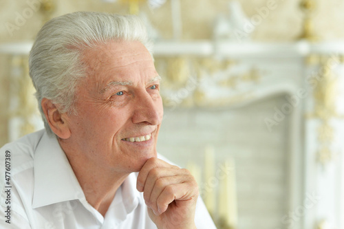 portrait of smiling senior man