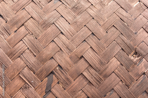 Fototapeta Naklejka Na Ścianę i Meble -  close up woven bamboo pattern