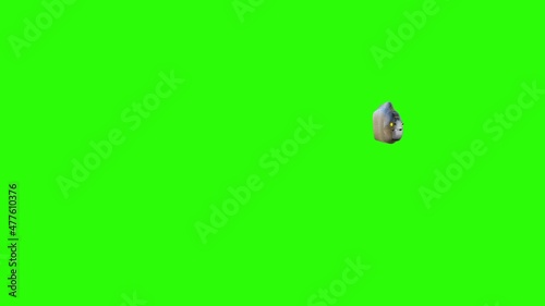 Fish eel swims, animation , green background