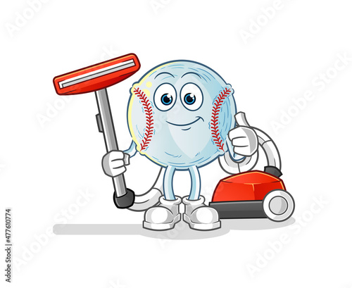 baseball clean with a vacuum . character vector