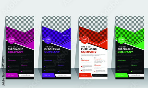 Business roll-up banner design template