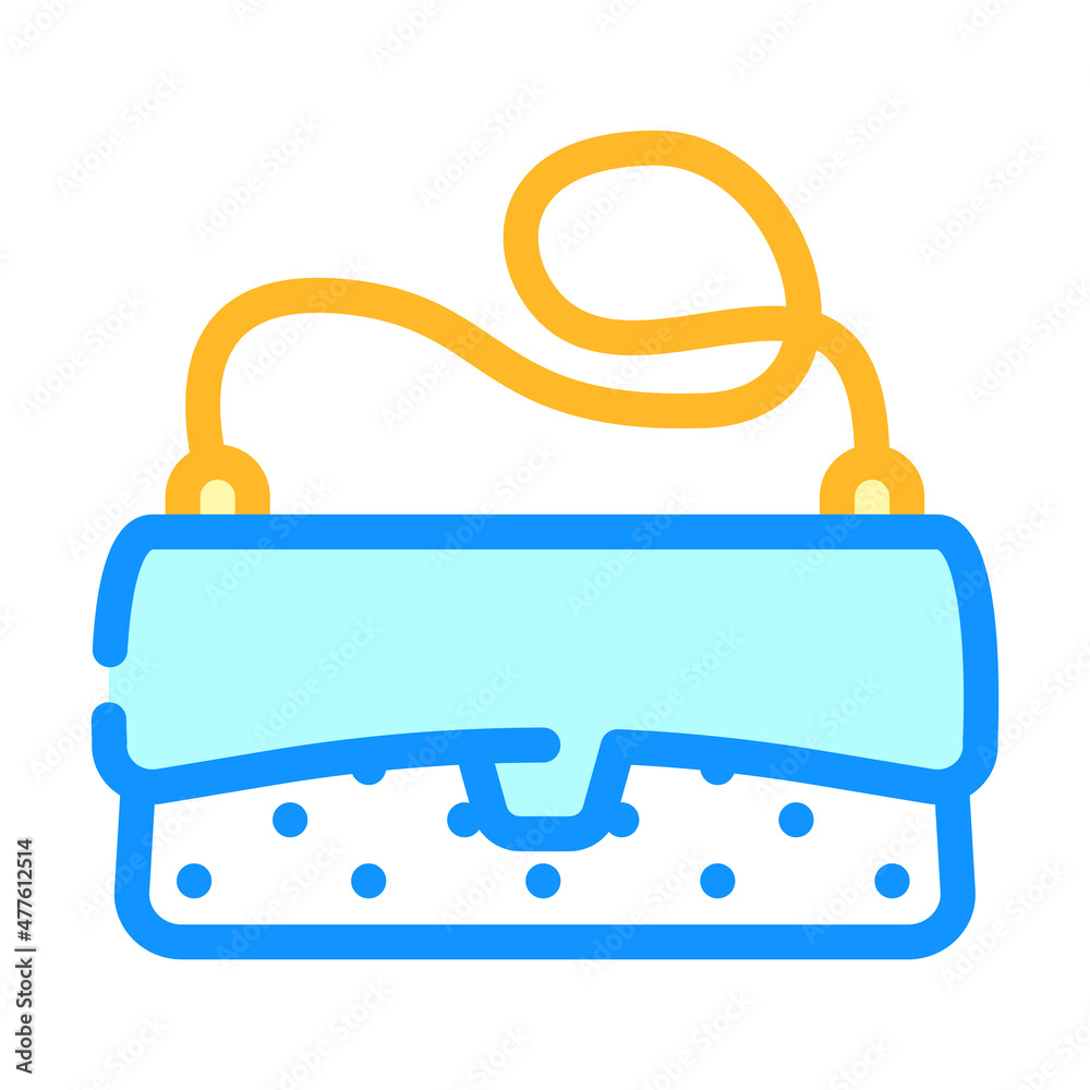 clutch bag color icon vector. clutch bag sign. isolated symbol illustration