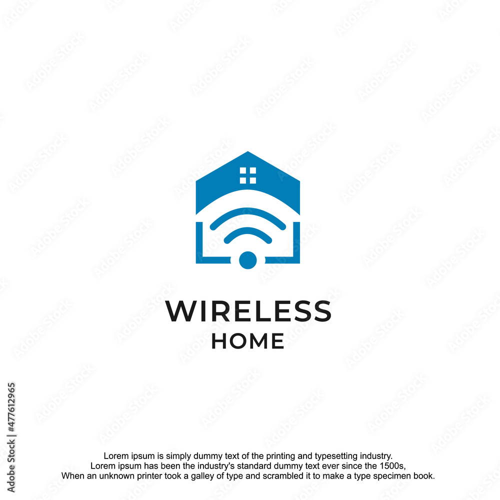 Creative Wireless Home Logo Design. Creative Wireless Home Logo Design.