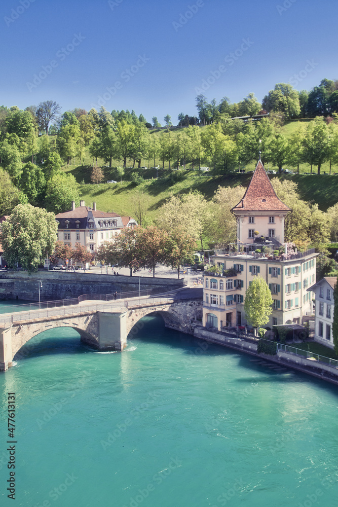 Old town of Bern in Switzerland in spring 2021