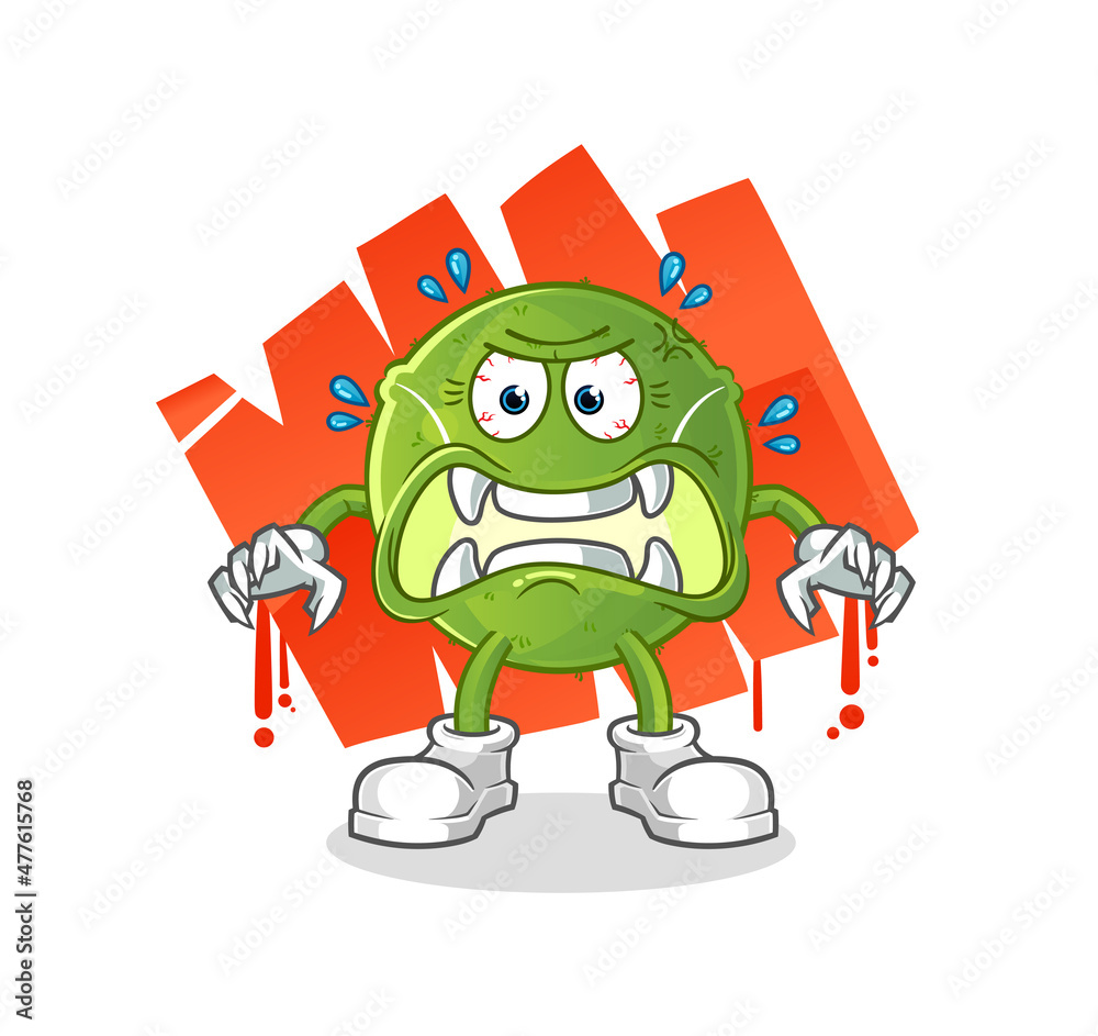 Obraz premium tennis ball monster vector. cartoon character