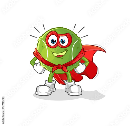 tennis ball heroes vector. cartoon character