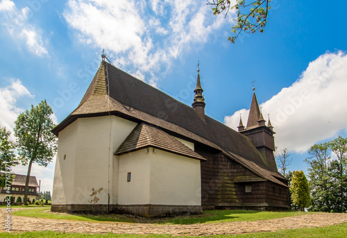 Orawka, Poland - finished in 1650, the John the Baptist Church is one of the finest wooden churches in Southern Poland. Here in particular the external shape