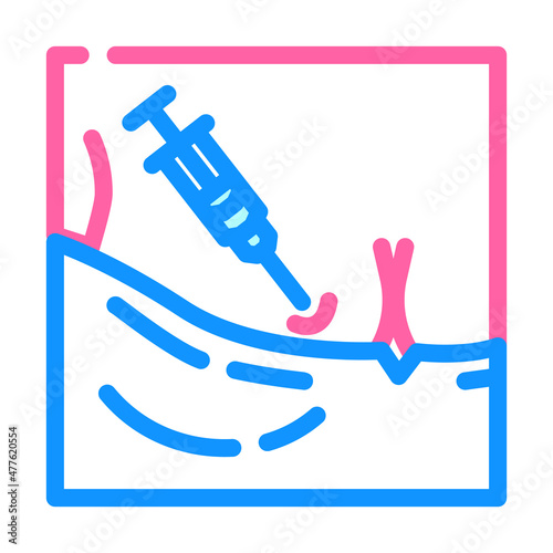 mesotherapy rejuvenation zones color icon vector. mesotherapy rejuvenation zones sign. isolated symbol illustration