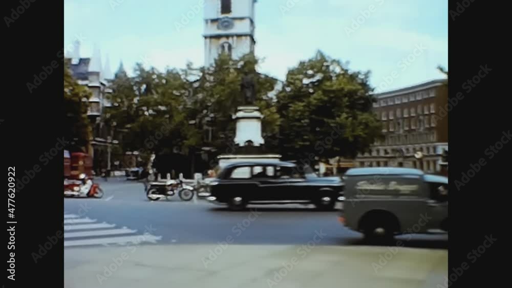 United Kingdom 1981, London street wiew scene in 80's