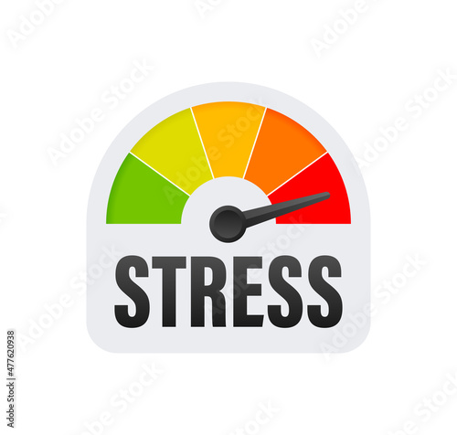 Stress score, great design for any purposes. Vector illustration. Chart graphic. Smile icon.