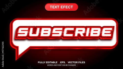 3D editable text effect and font style template, subscribe themed